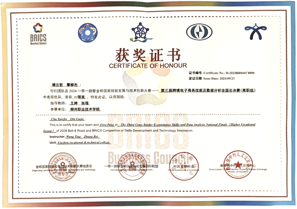 2024一带一路一等奖